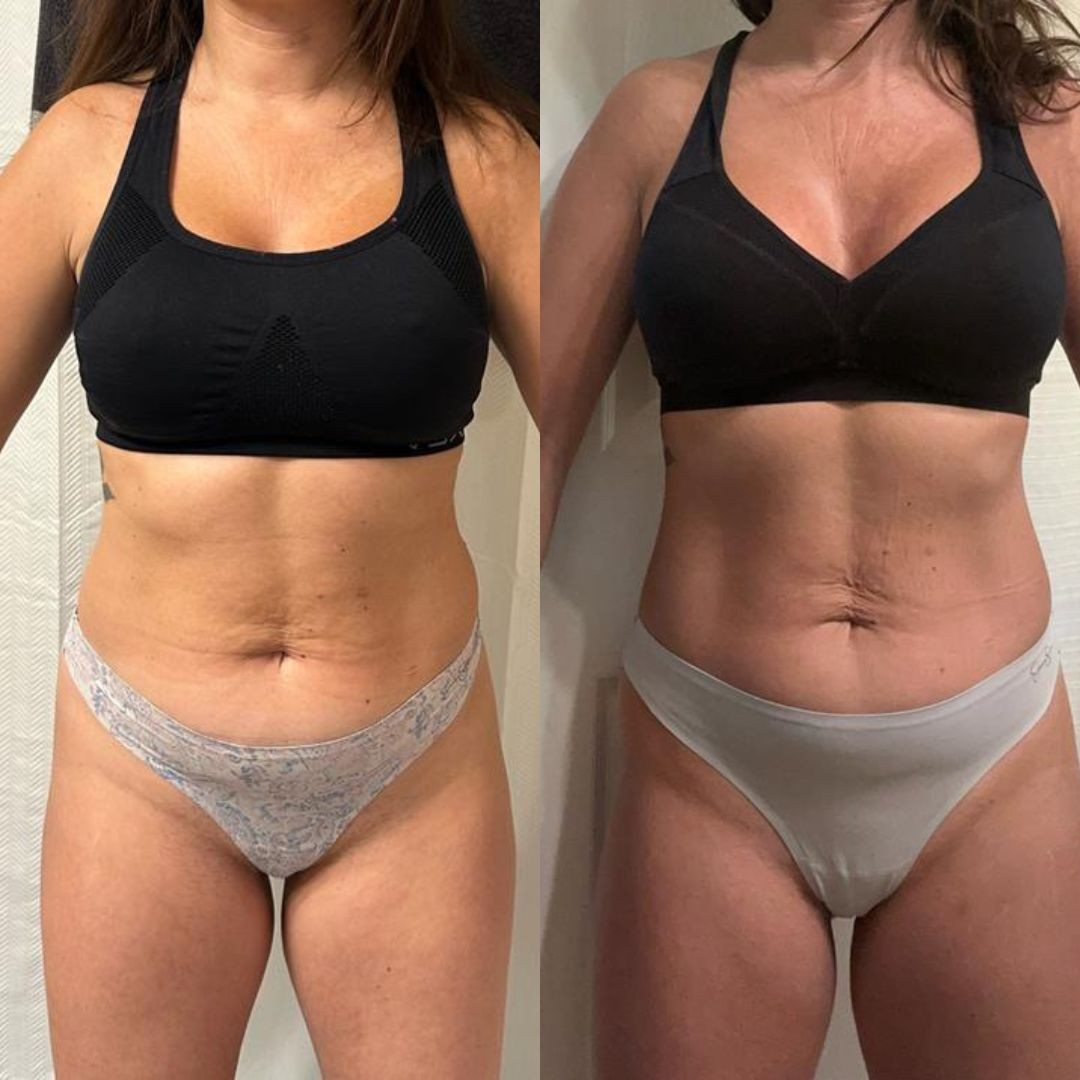 Client transformation result 3 of 3 shared by Brittany Byrnes, personal trainer specializing in athletic performance and body recomposition at Manifest Fitness Institute Dallas