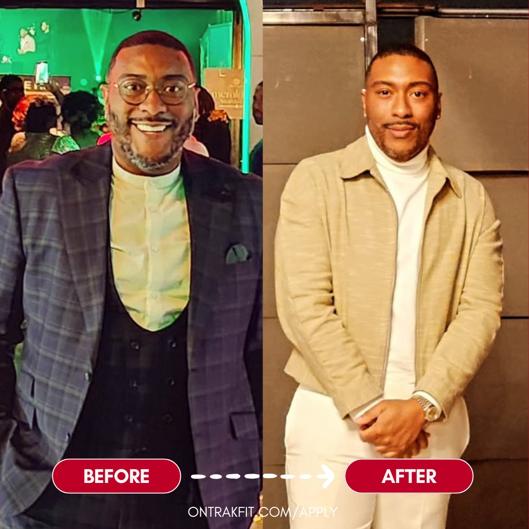 Client transformation result 2 of 3 shared by Jonathan Banks, personal trainer specializing in body recomposition and nutrition coaching at Manifest Fitness Institute Dallas