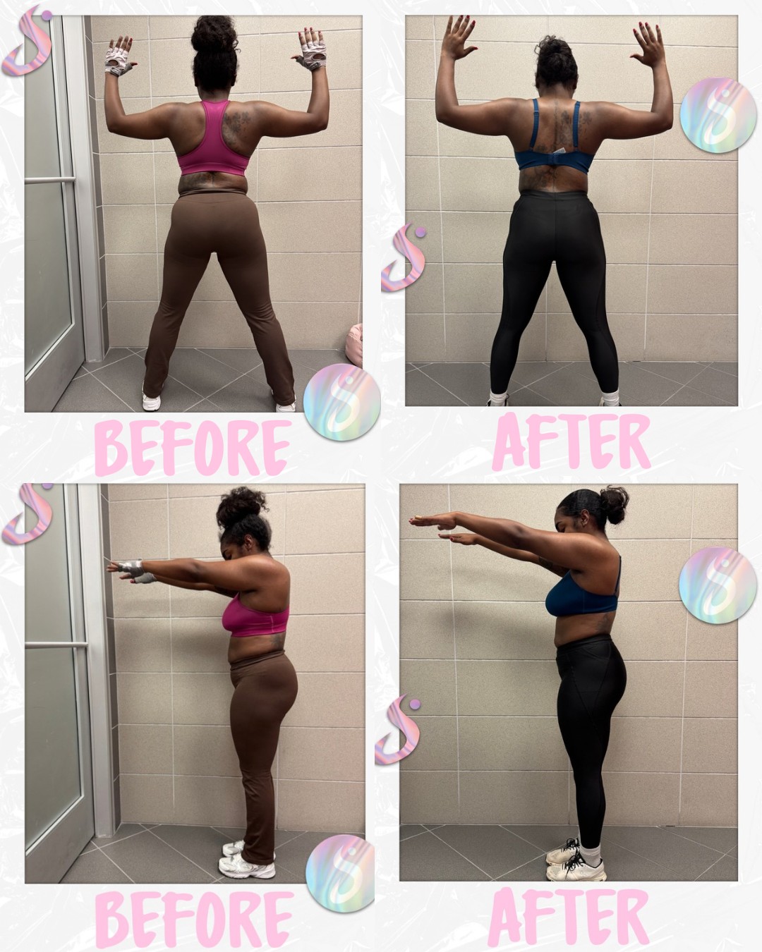 Client transformation result 2 of 2 shared by Jalyn Jones, personal trainer specializing in athletic performance and body recomposition at Manifest Fitness Institute Dallas
