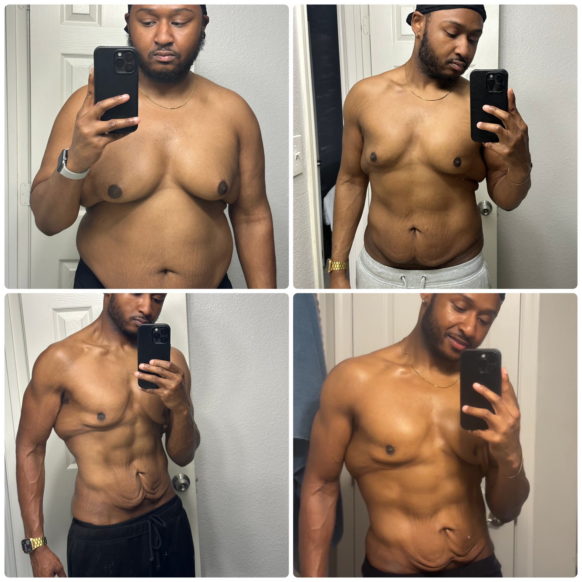 Client transformation photo shared by Andrew Feller, personal trainer at Manifest Fitness Institute Dallas