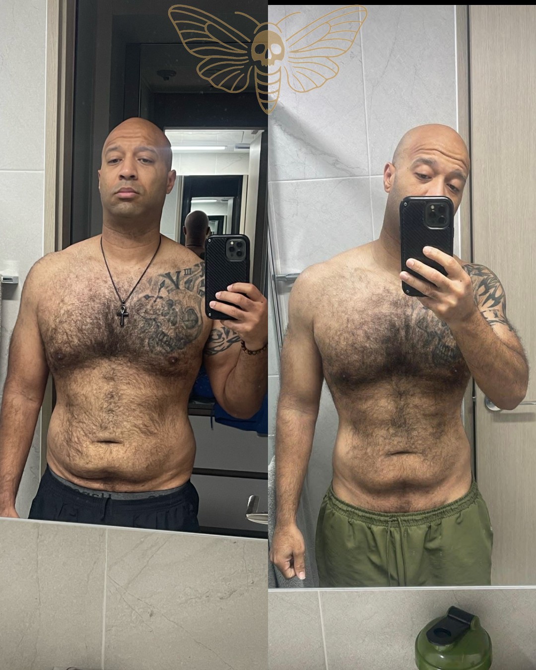 Client transformation result 2 of 11 shared by Nick Audet, personal trainer specializing in body recomposition and core training at Manifest Fitness Institute Dallas