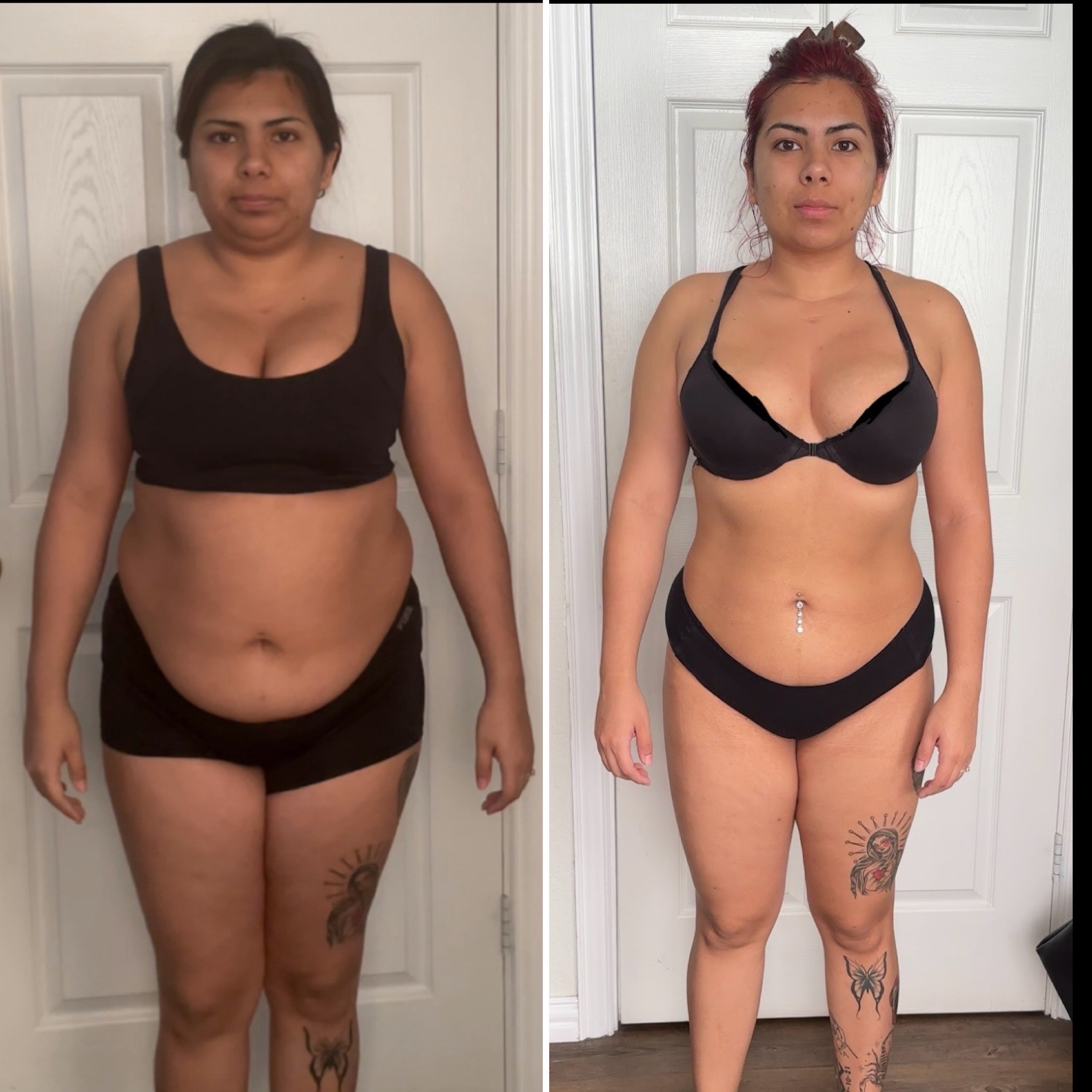 Client transformation result 1 of 3 shared by Daisy Santizo, personal trainer specializing in body recomposition and core training at Manifest Fitness Institute Dallas