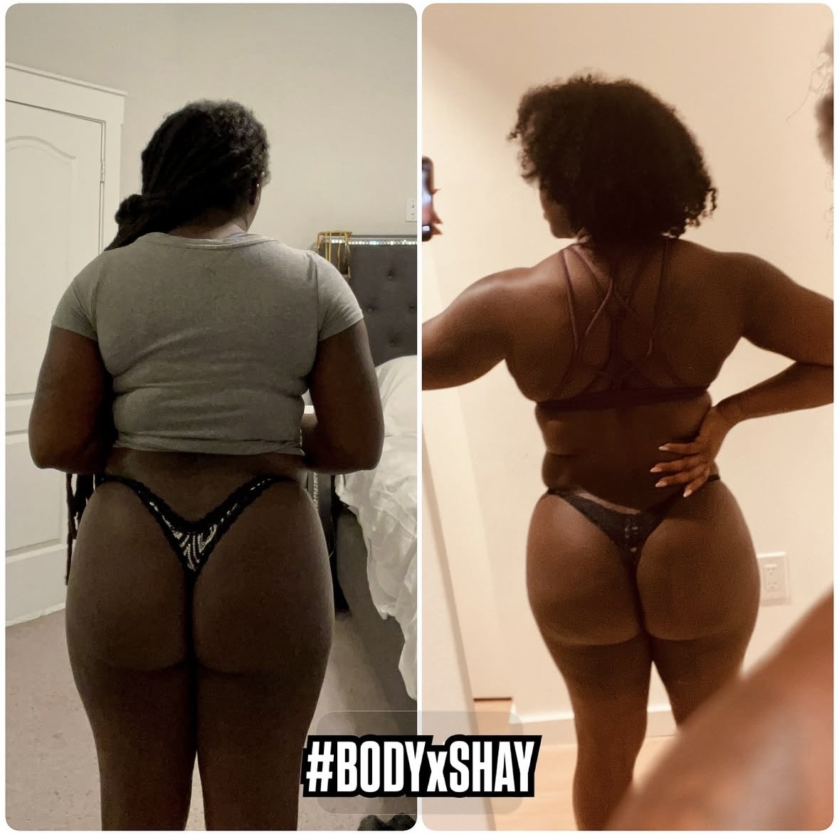 Client transformation result 2 of 3 shared by Marshay Marshall, personal trainer specializing in athletic performance and body recomposition at Manifest Fitness Institute Dallas