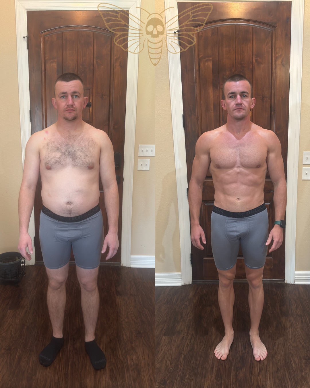 Client transformation result 3 of 11 shared by Nick Audet, personal trainer specializing in body recomposition and core training at Manifest Fitness Institute Dallas