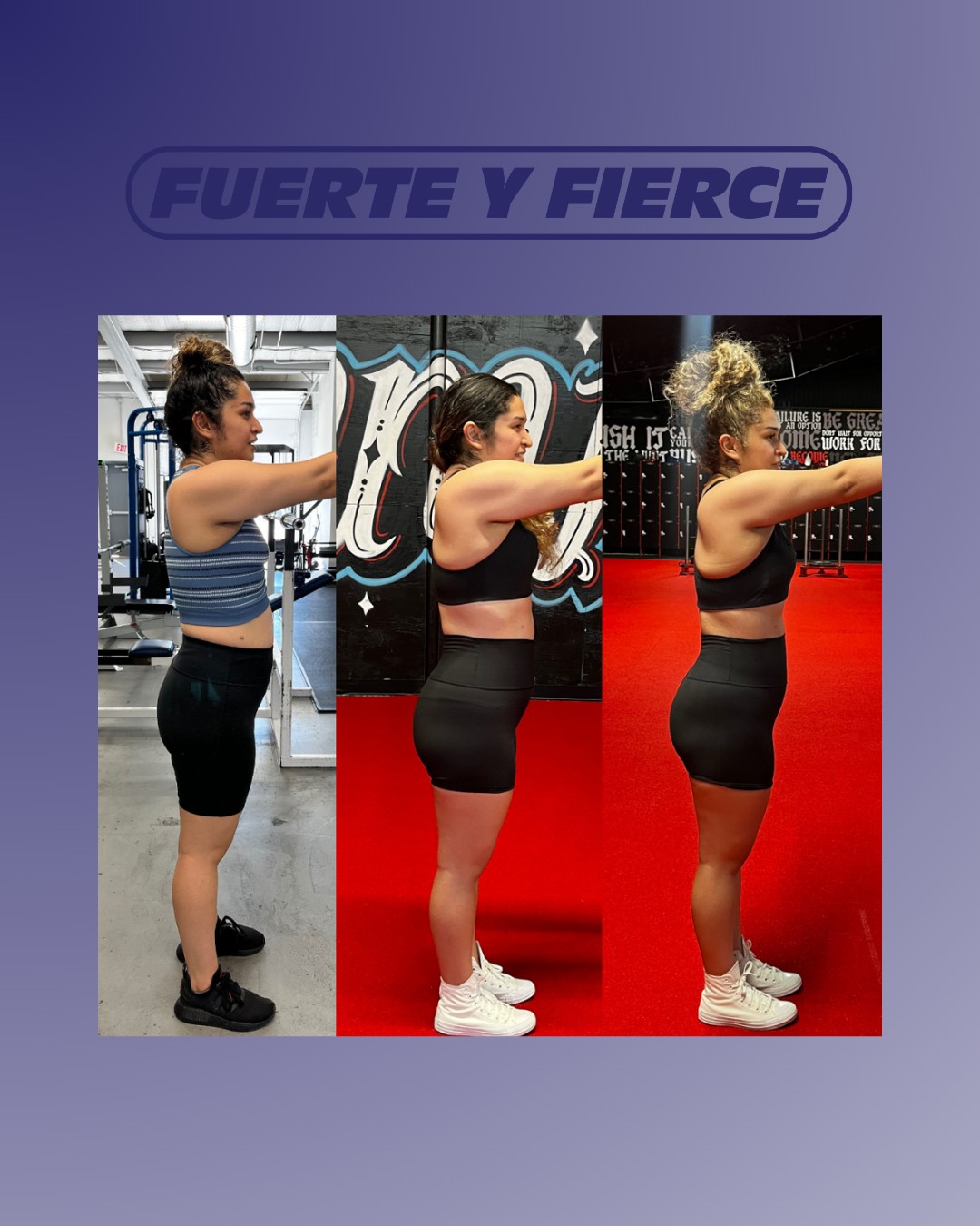 Client transformation result 1 of 3 shared by Citlali Candelario, personal trainer specializing in body recomposition and core training at Manifest Fitness Institute Dallas